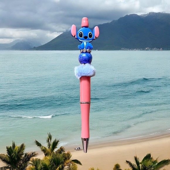 New Handmade Lilo & Stitch beaded Ink pen - Picture 3 of 3